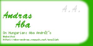 andras aba business card